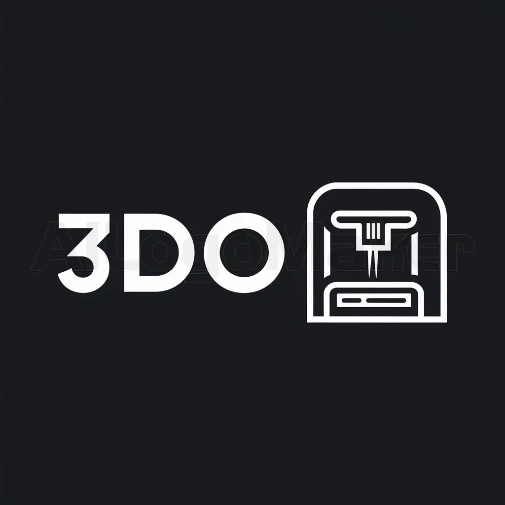 a logo design,with the text "3Do", main symbol:3D печать,Moderate,clear background