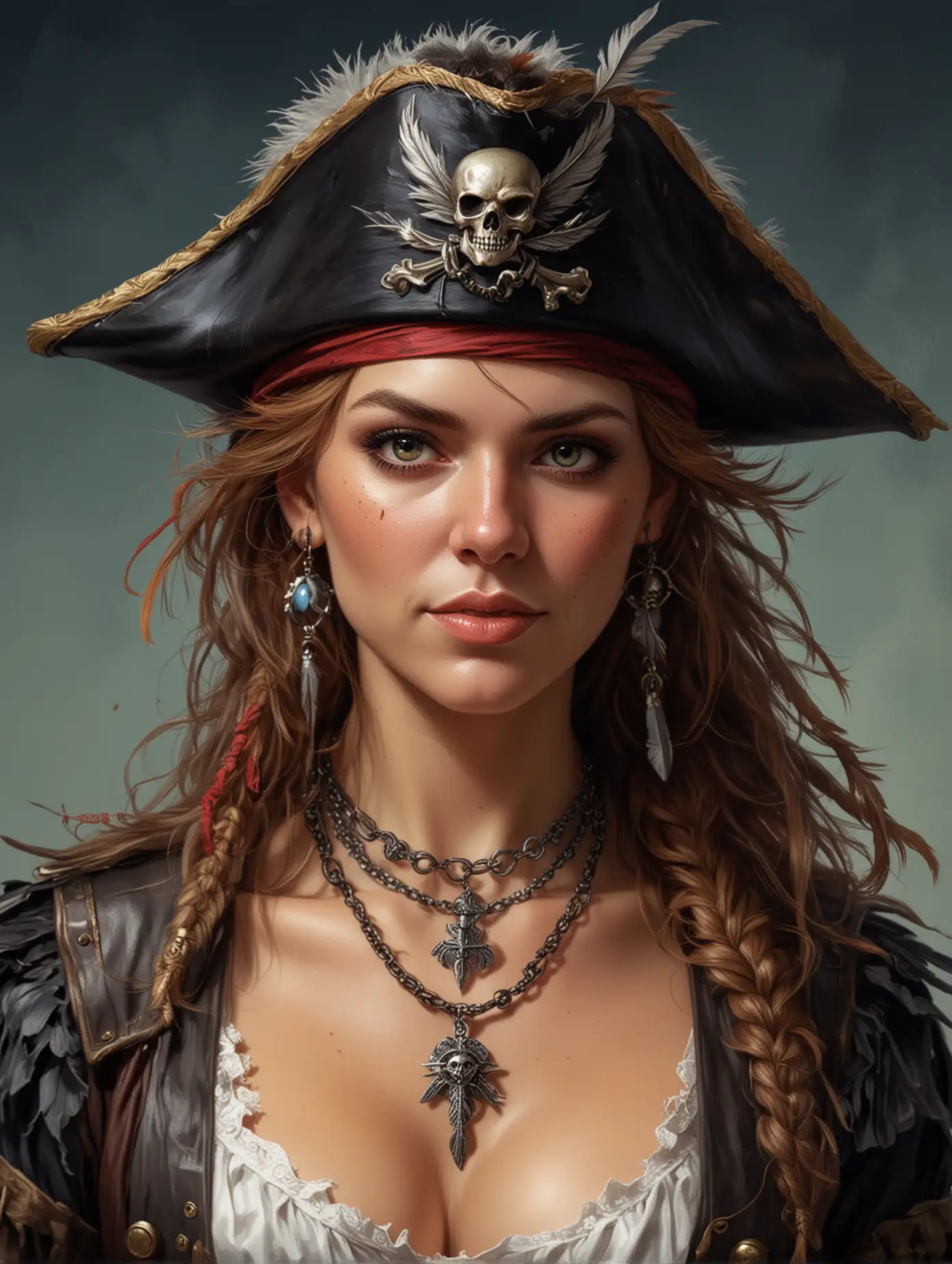 Detailed-Portrait-of-a-Female-Pirate-Captain-with-Feather-Hat-and-Necklace