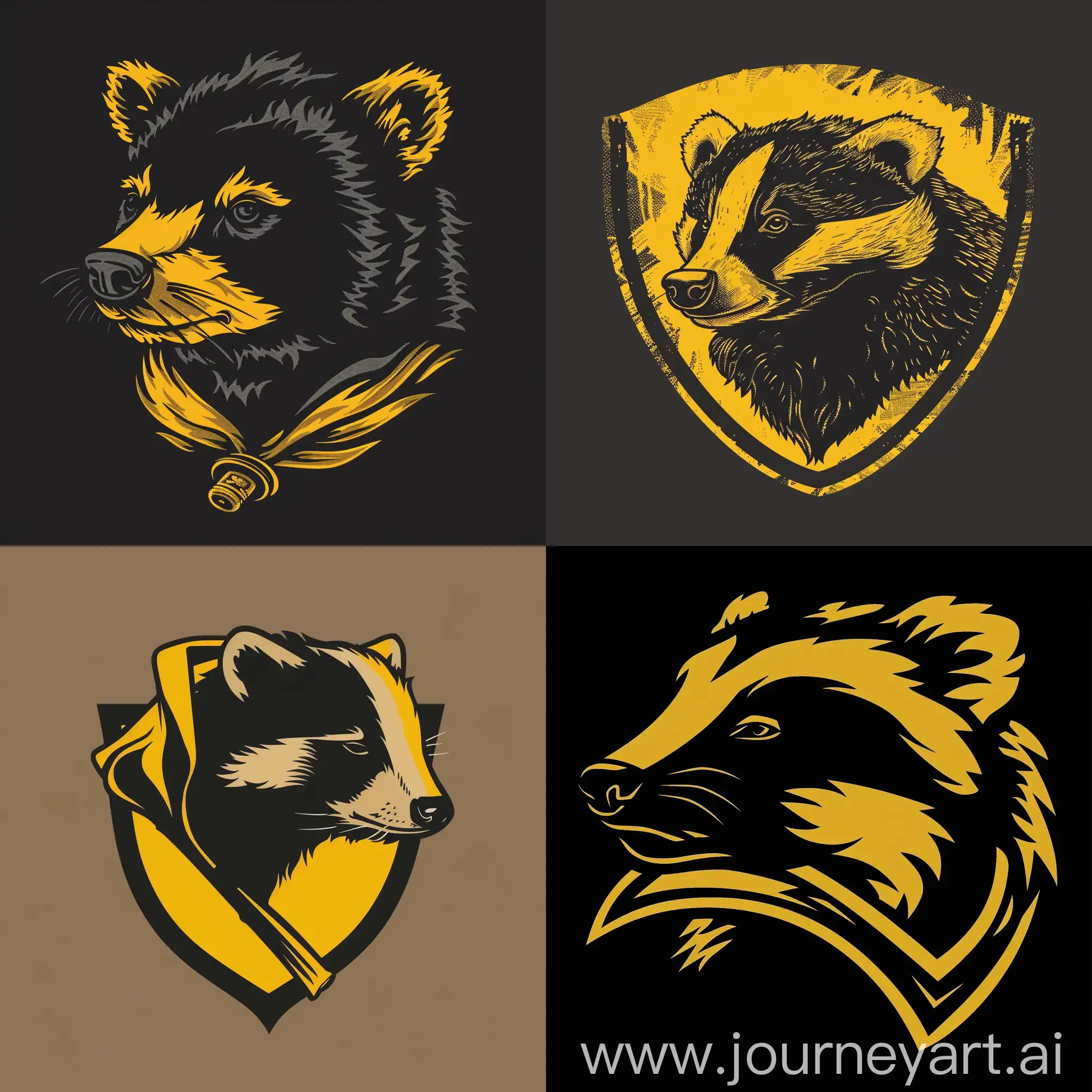 Hufflepuff-Faculty-Emblem-with-Black-and-Yellow-Badger