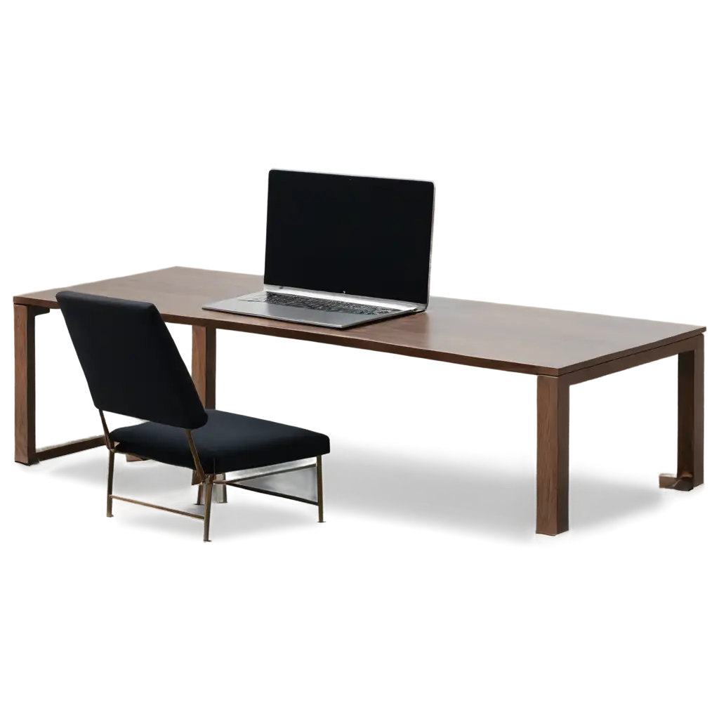 Sleek-Computer-Table-with-HighEnd-Laptop-and-Coffee-Cup-PNG-Image-for-Premium-Visual-Content