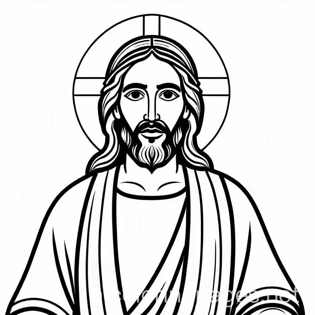 Jesus-Coloring-Page-for-Kids-Simple-Black-and-White-Line-Art
