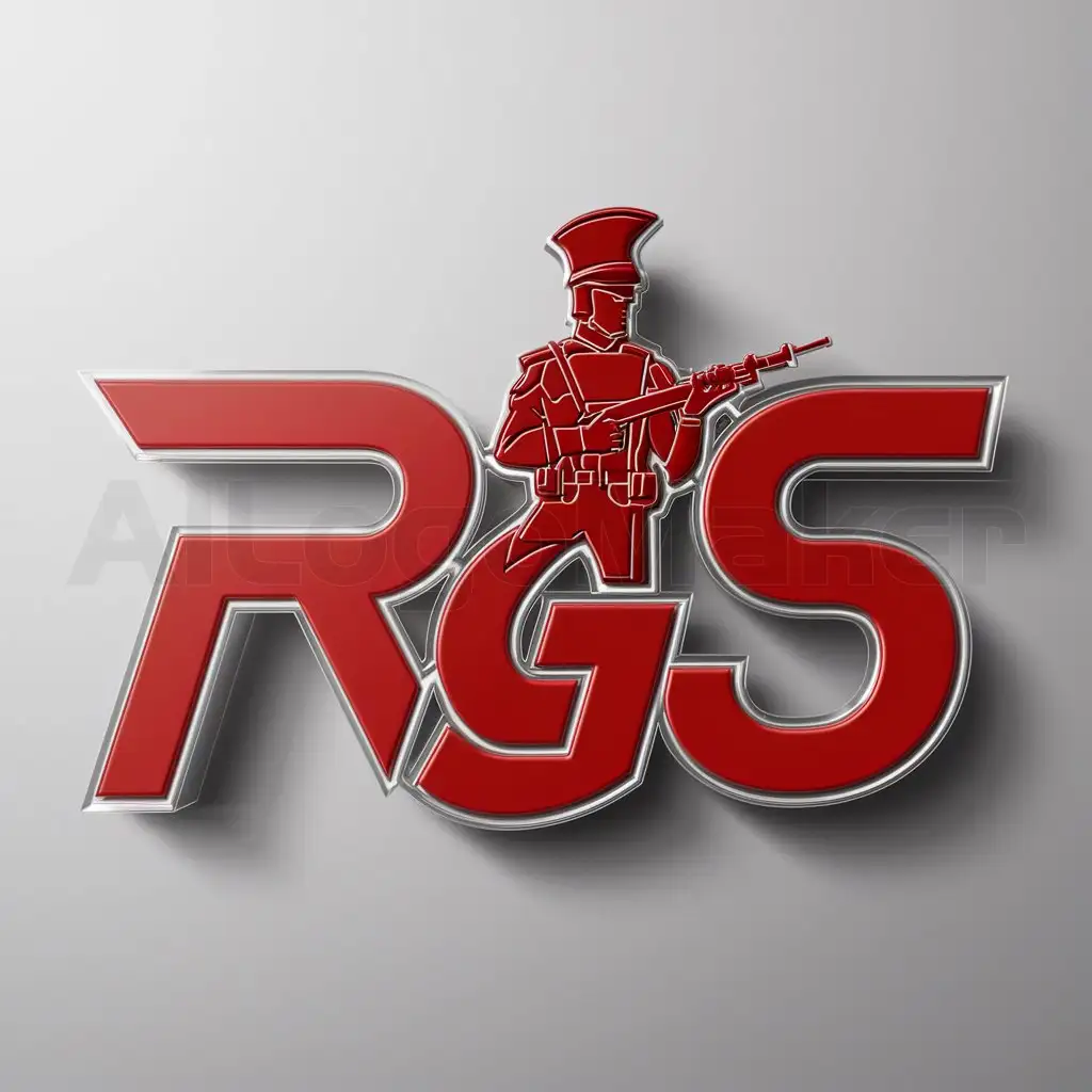 Logo-Design-for-RGS-AvantGarde-Soldier-in-Vibrant-Red-for-Entertainment-Industry