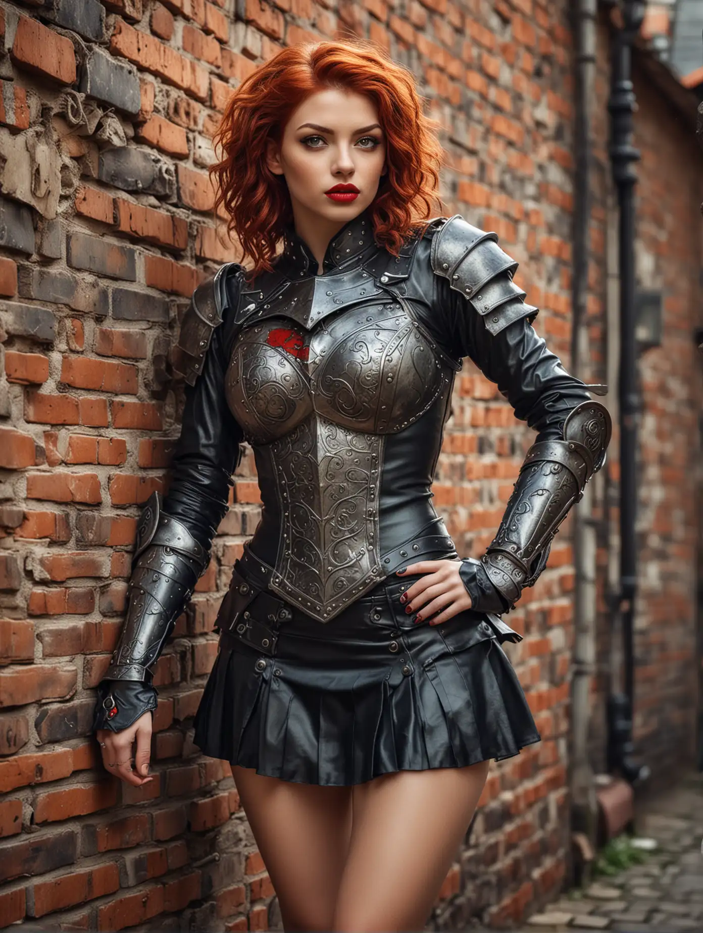Fantasy-Paladin-Girl-in-Armor-and-Curly-Red-Hair