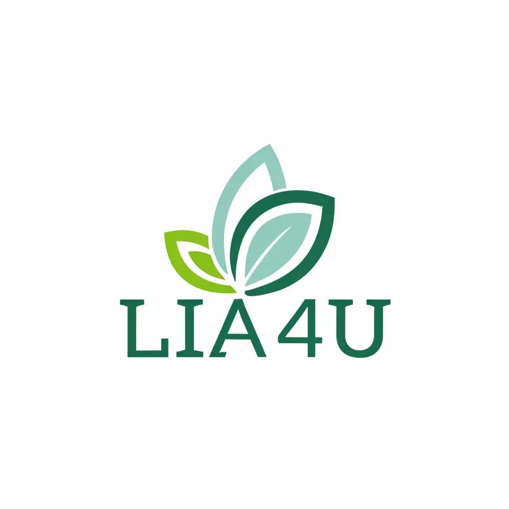a logo design,with the text "Lia4u", main symbol:Mint,complex,be used in Beauty Spa industry,clear background
