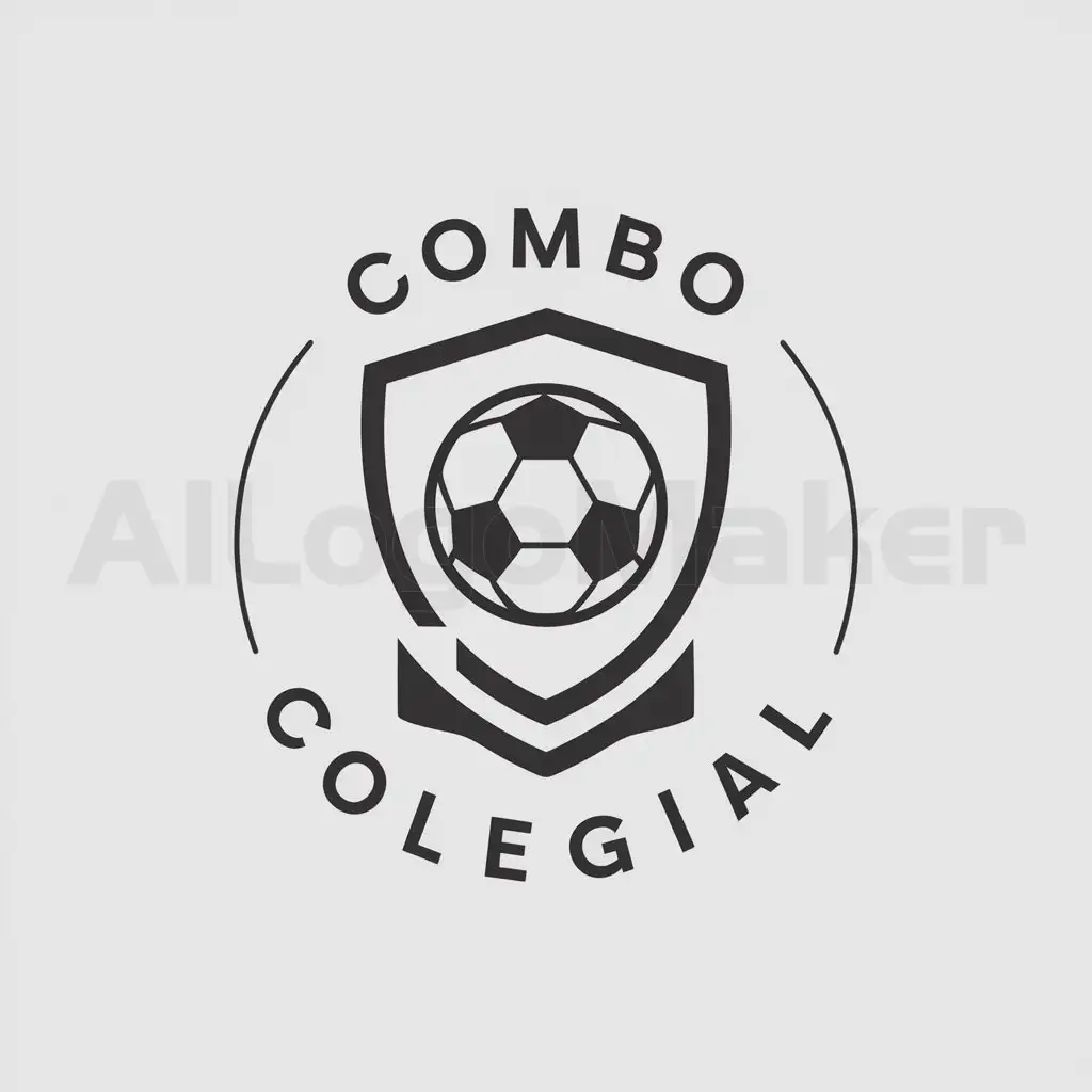 a logo design,with the text "COMBO COLEGIAL", main symbol:escudo SOCCERl colegio,Moderate,clear background