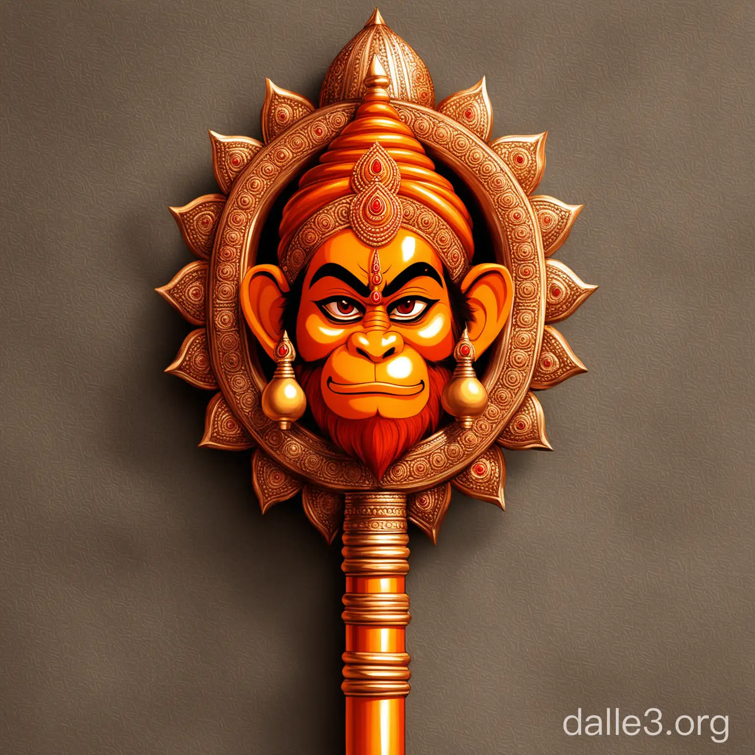 Divine Hanuman Holding Majestic Mace | Dalle3 AI