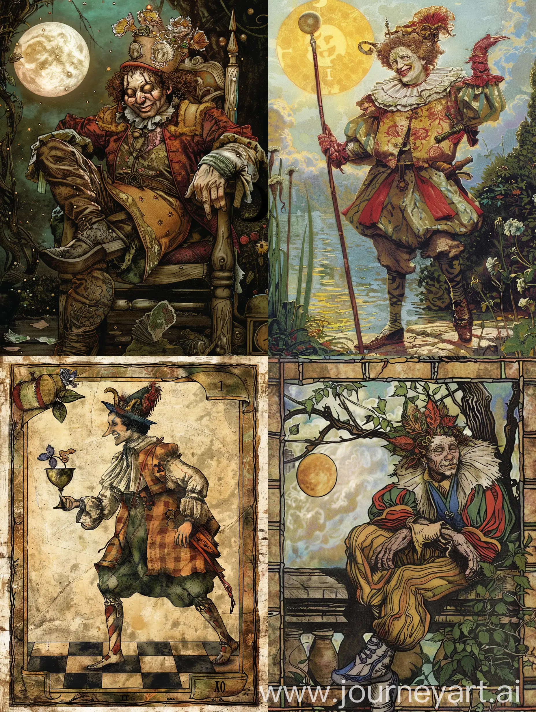 Renaissance Fool Tarot Card