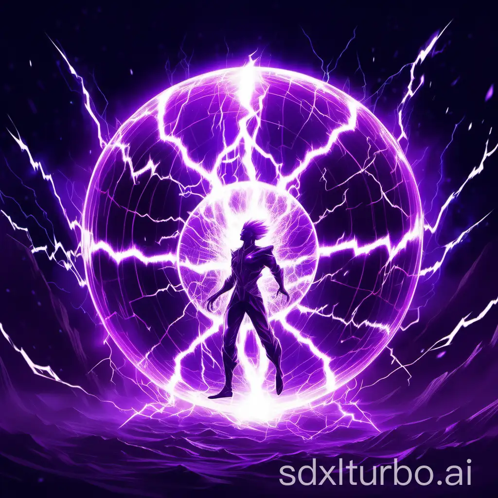 Fantasy-Digital-Painting-Electrified-Sphere-with-Human-Figure-and-Magical-Energy