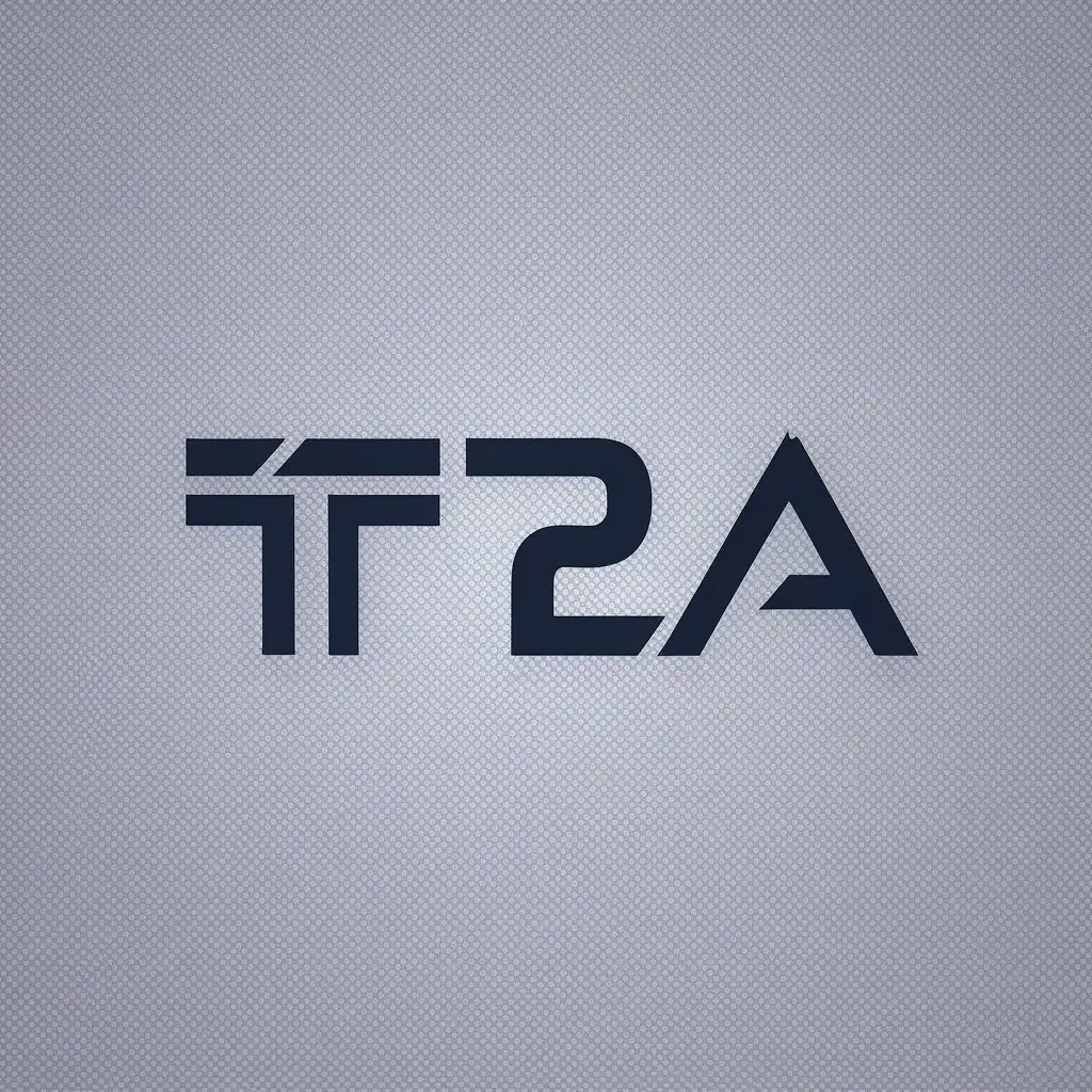 a logo design,with the text "T2A", main symbol:T2A,Minimalistic,be used in Internet industry,clear background