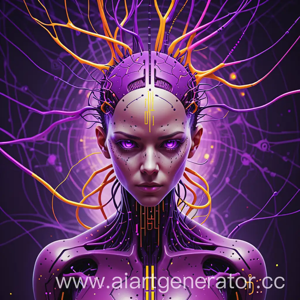 Cyberpunk-Neuron-Network-Vivid-Purple-and-Pink-Illustration