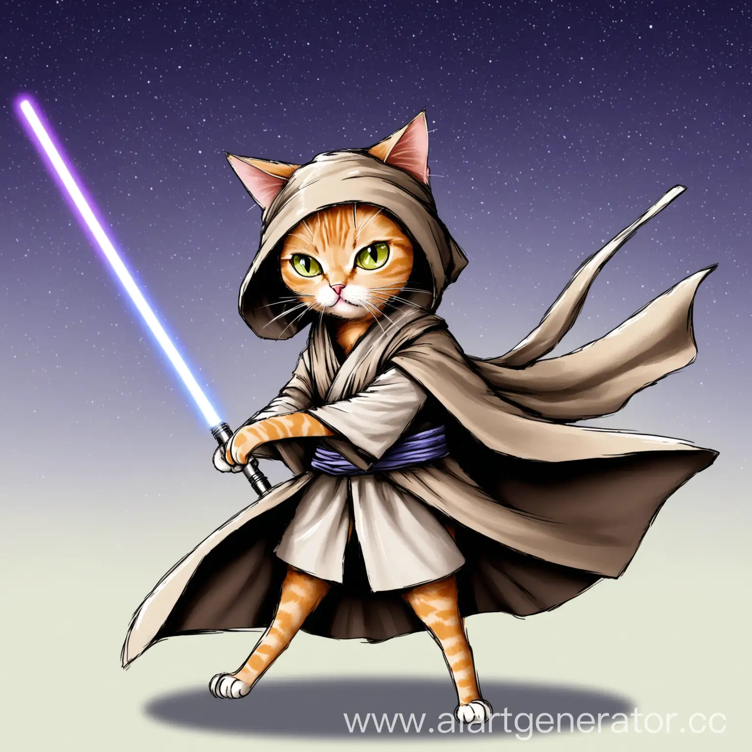 Feline-Warrior-A-Cat-Jedi-Wielding-Lightsaber-in-Galactic-Battle