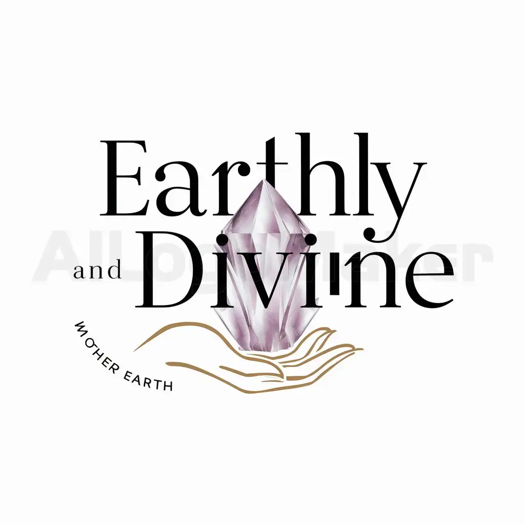 LOGO-Design-for-Earthly-and-Divine-Crystal-Emblem-with-Mother-Earths-Touch