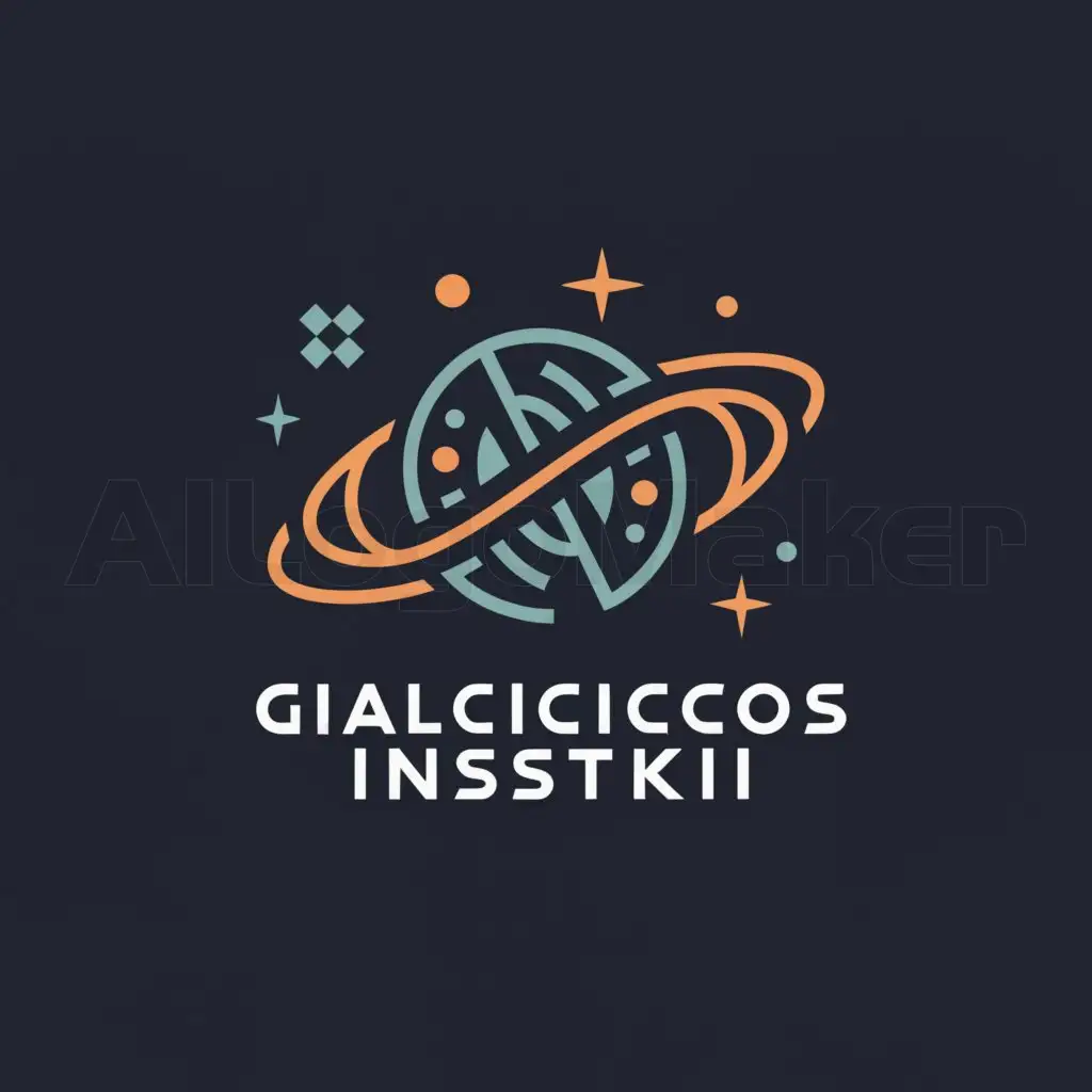 a logo design,with the text "The Galacticos Instiki", main symbol:galaxy,Moderate,be used in Others industry,clear background