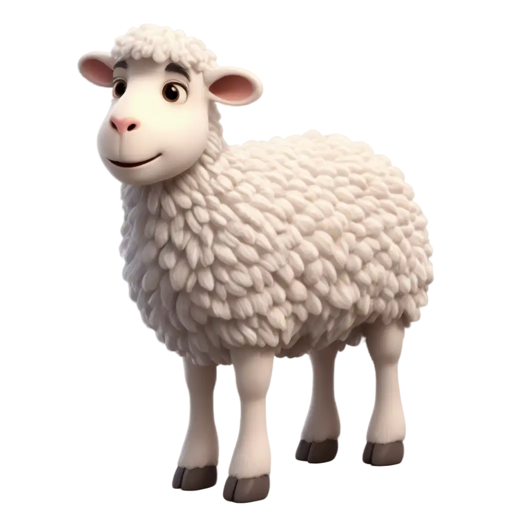 happy cute sheep 3d