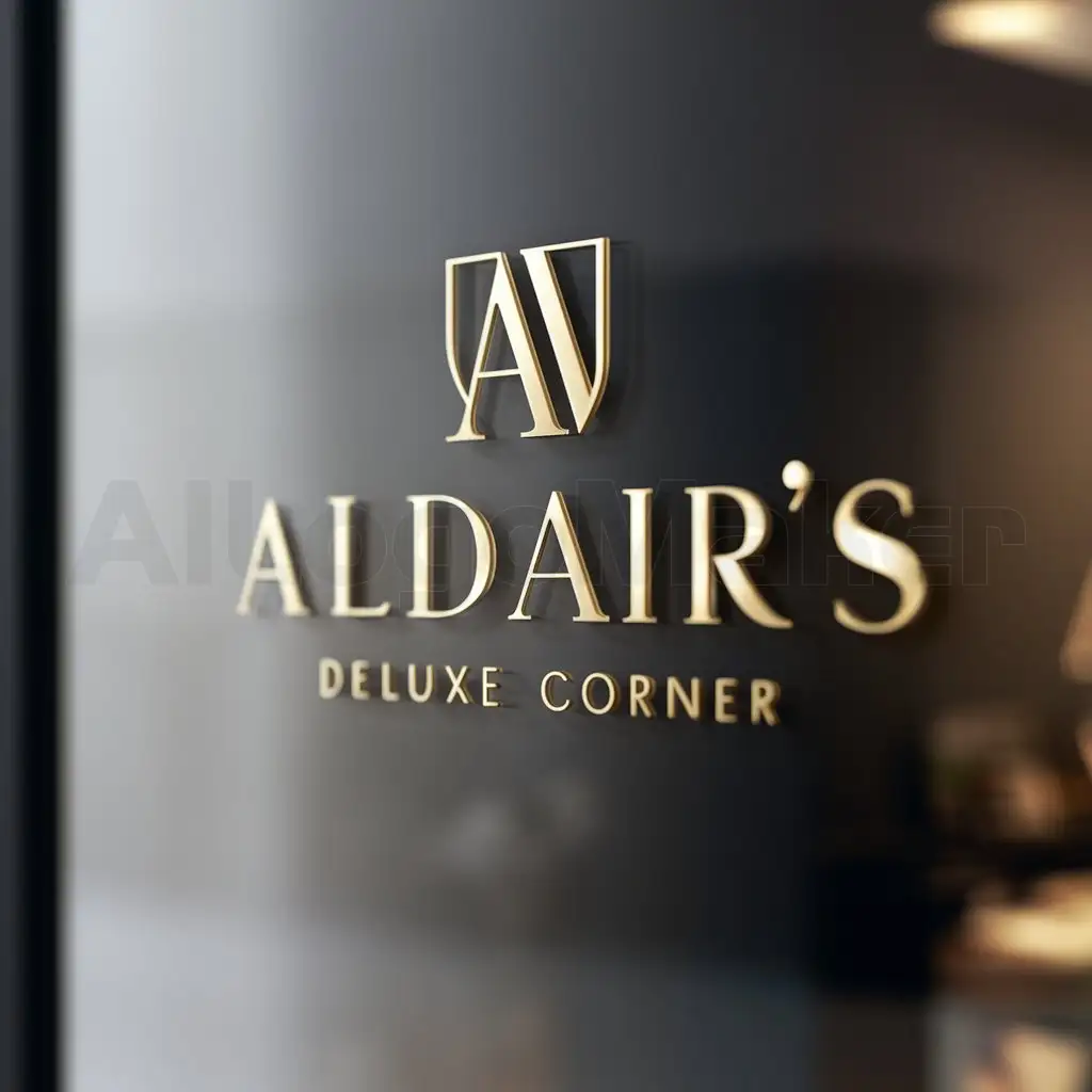 a logo design,with the text "Aldair's Deluxe Corner", main symbol:ALDOR,Moderate,be used in Retail industry,clear background