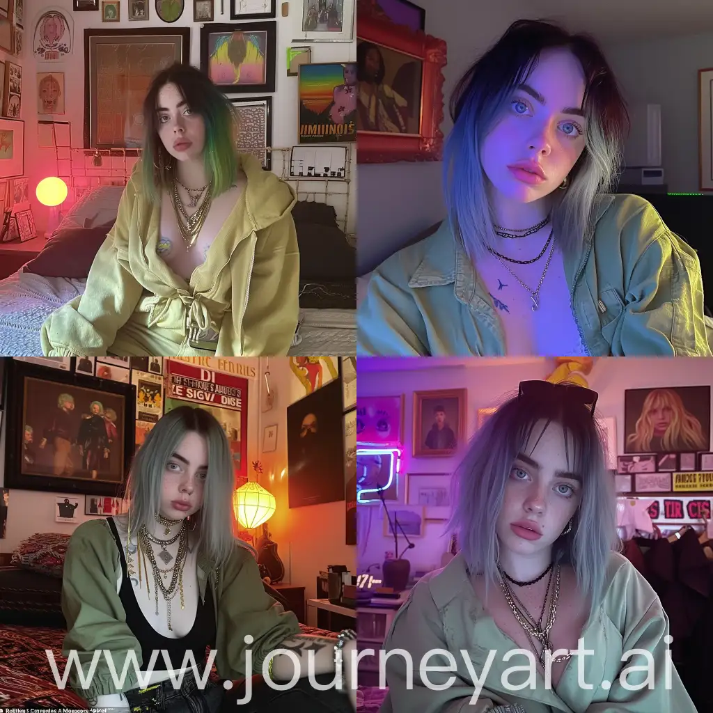 Billie-Eilish-Bedroom-Selfie-Aesthetic-Portrait-of-the-Pop-Star