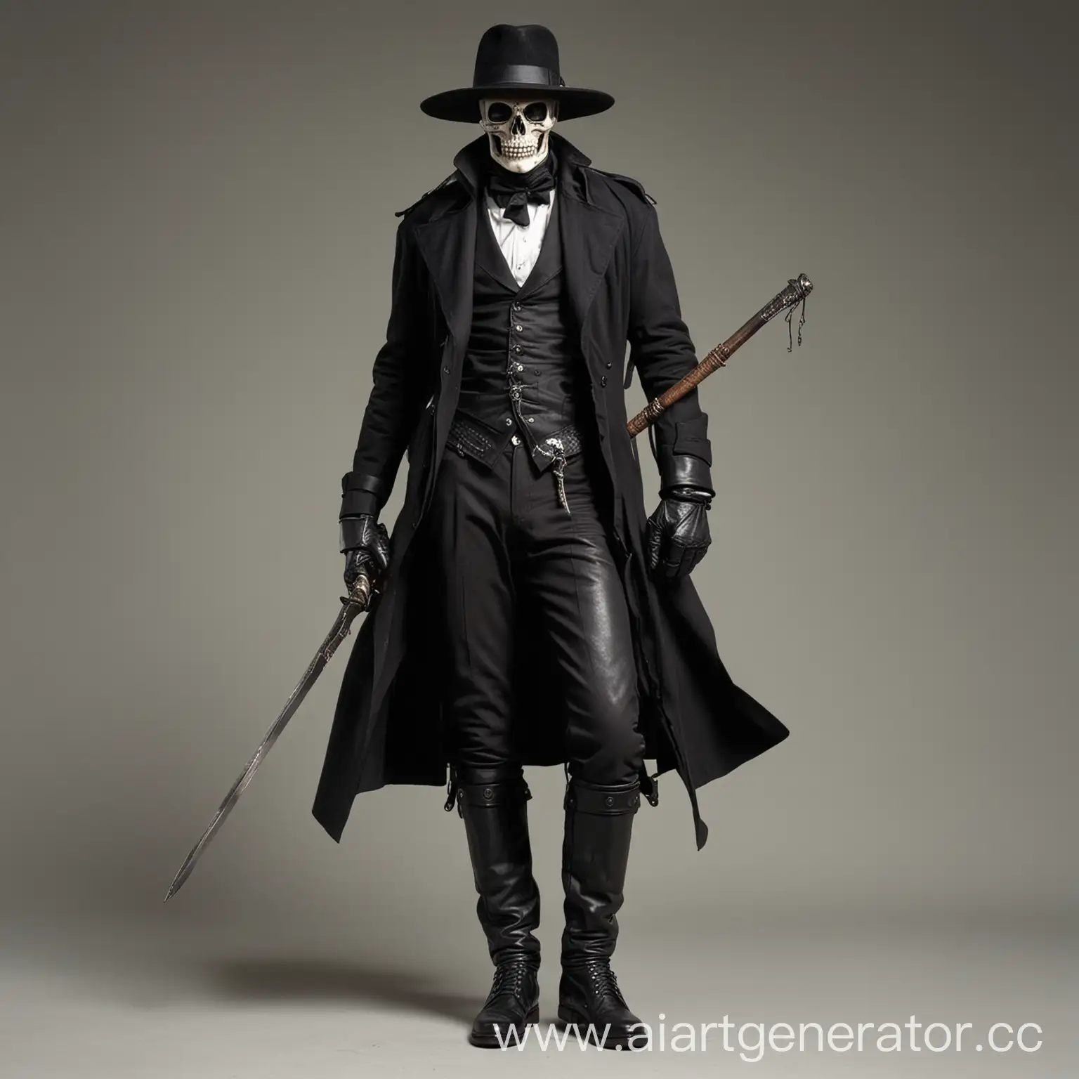 Sinister-Skeleton-with-SwordCane-and-WideBrimmed-Hat