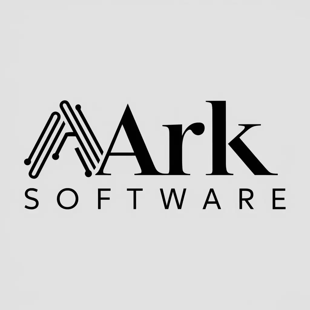 a logo design,with the text "Ark Software", main symbol:software,Moderate,be used in Technology industry,clear background