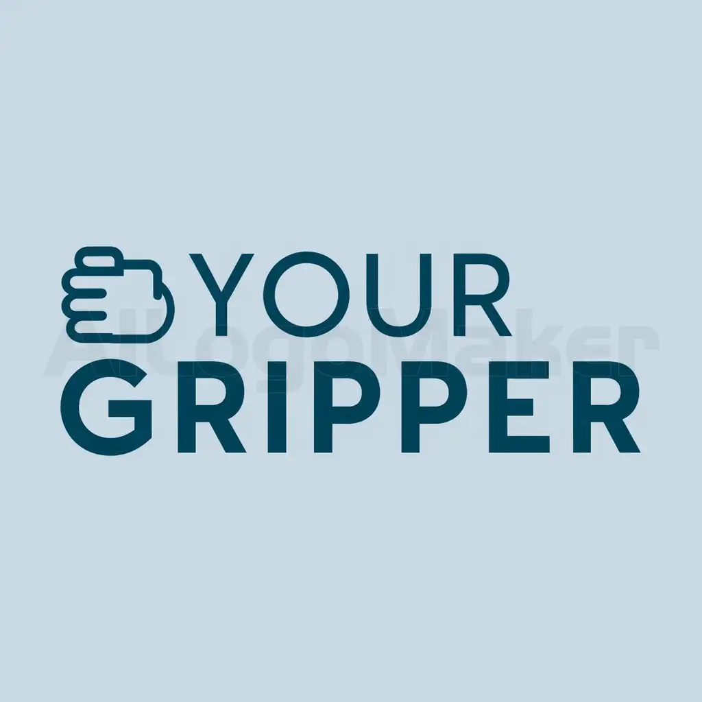 a logo design,with the text "your gripper", main symbol:a hand gripper,Moderate,clear background