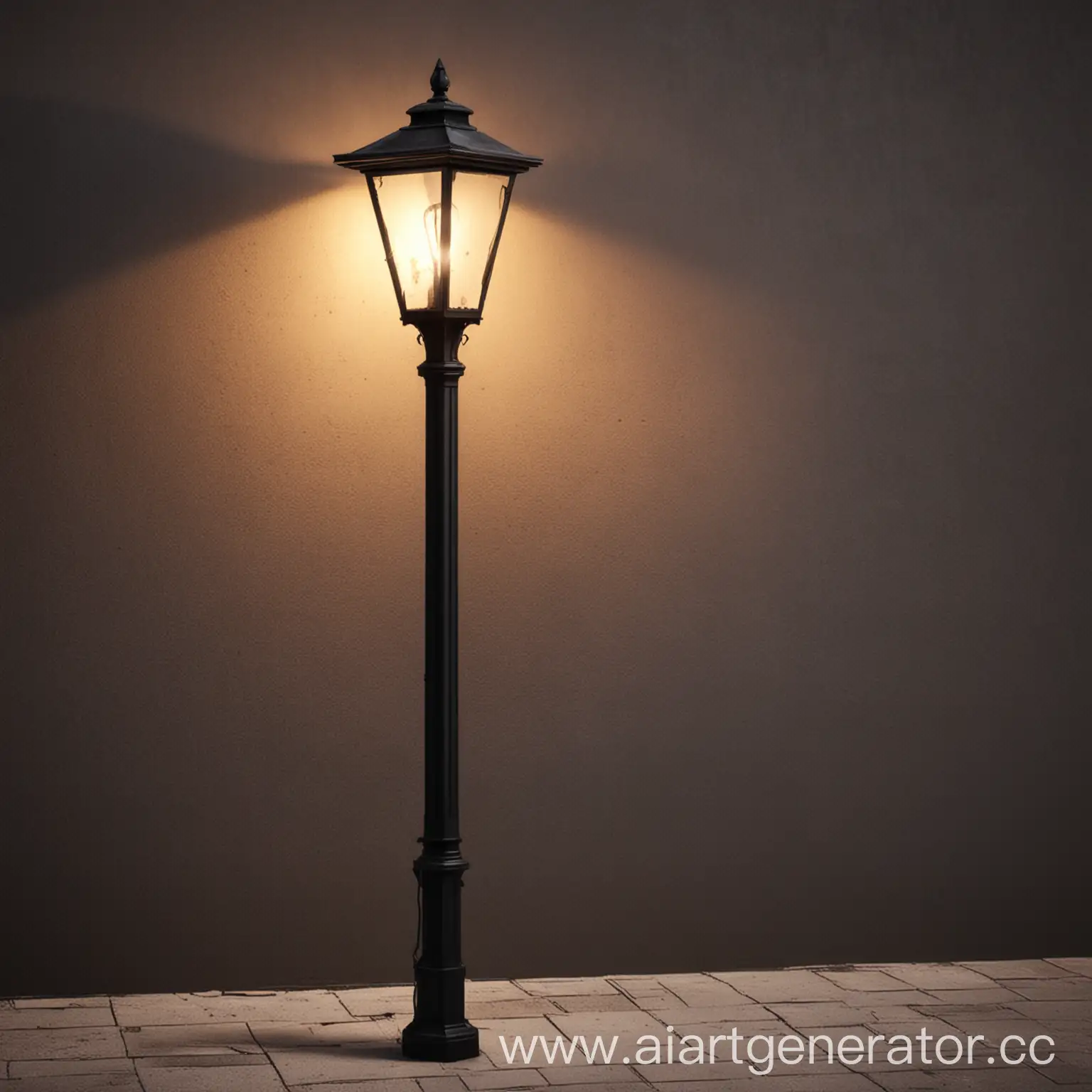 Urban-Night-Scene-Modern-Style-Street-Lamp-Illuminated