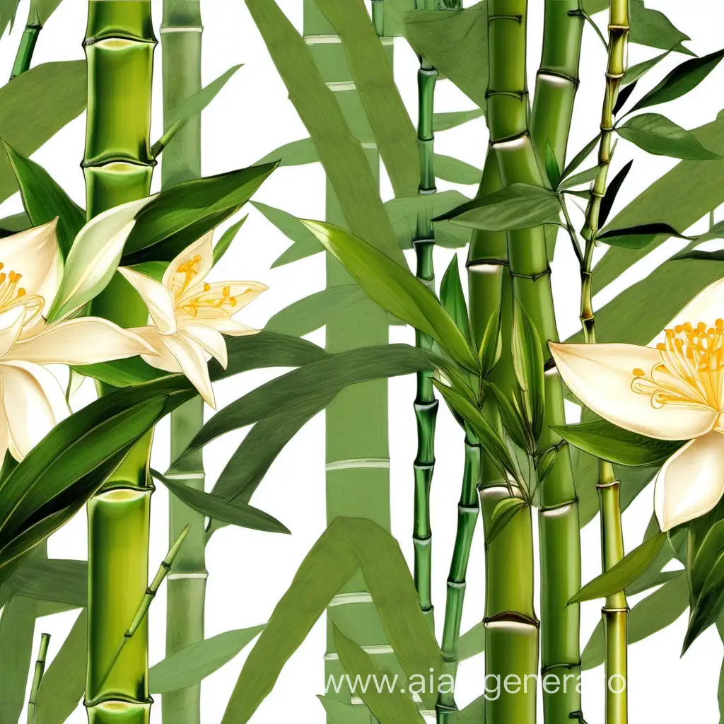 Цветок нероли и бамбук 