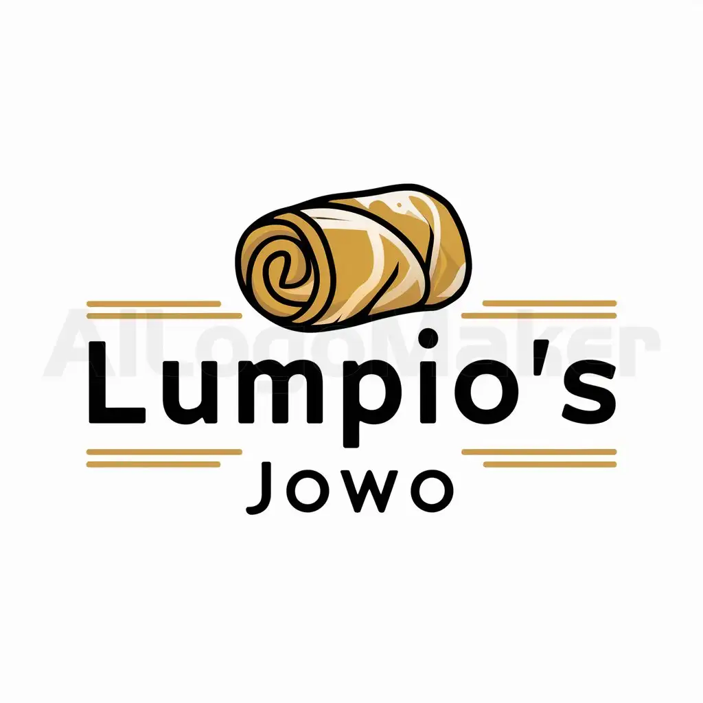 a logo design,with the text "Lumpio's Jowo", main symbol:Risol lumpia Indonesia Food,complex,clear background