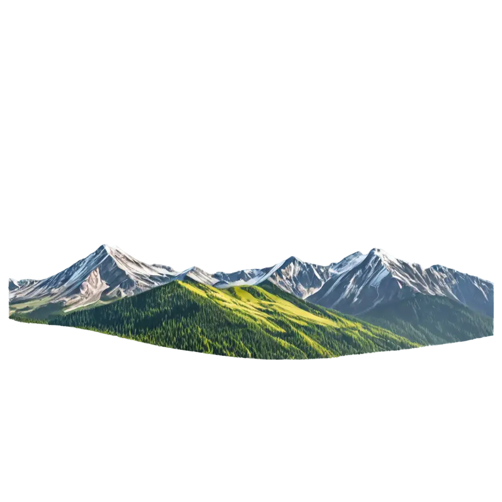mountain with colors isolated transparency background 