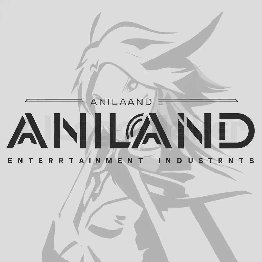 a logo design,with the text "AniLand", main symbol:Anime,Moderate,be used in Entertainment industry,clear background