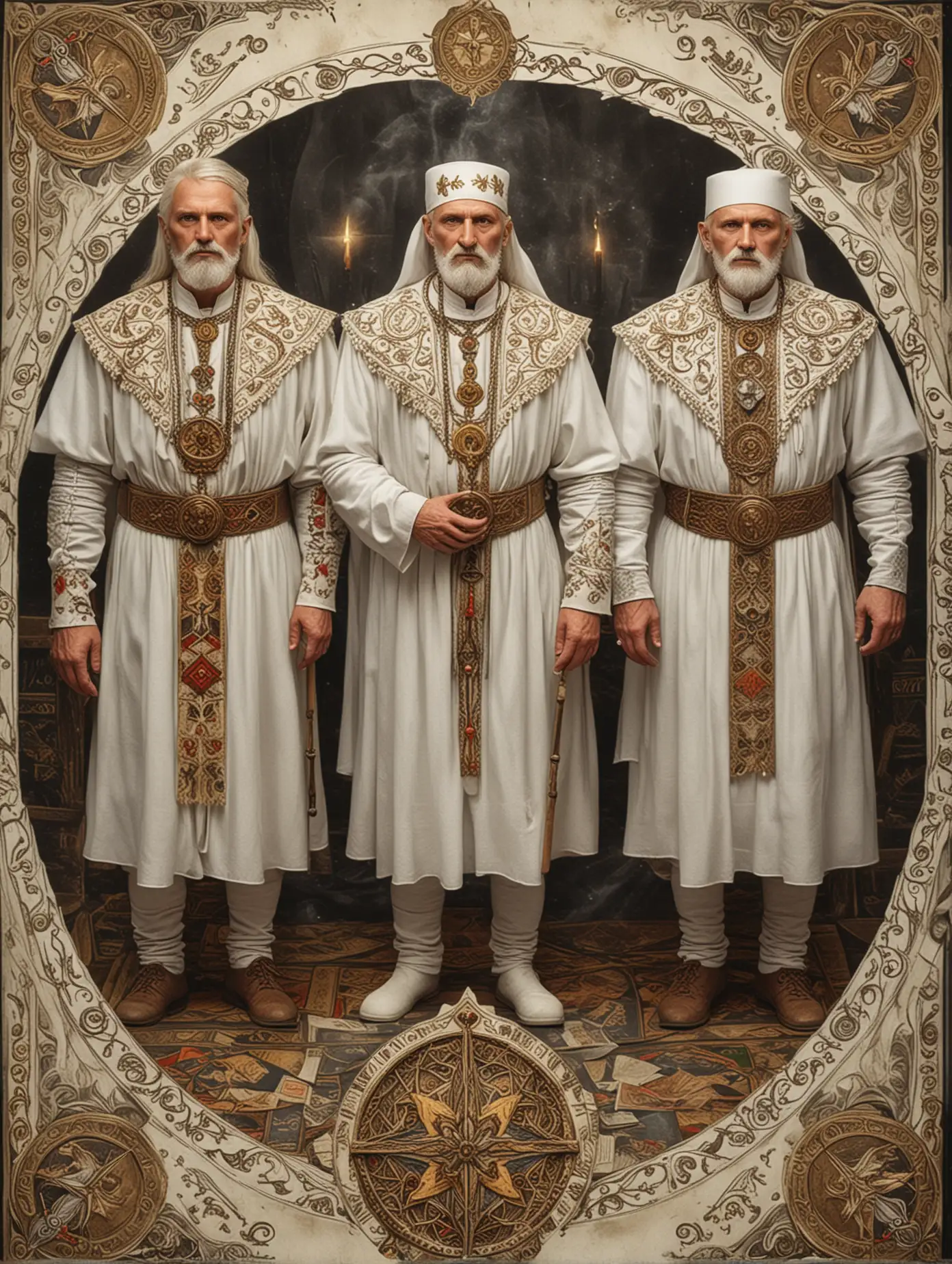 Slavic-Style-Tarot-Card-with-Old-Men-in-White-Clothing