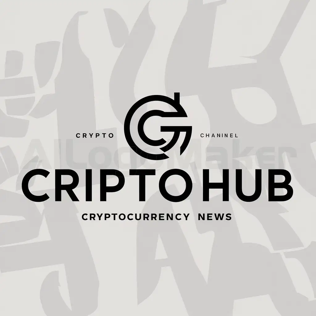 a logo design,with the text "CriptoHub", main symbol:Cryptomaniac for tg channel that is unique in trend and attracts views in tone style,complex,be used in Cryptocurrency news industry,clear background