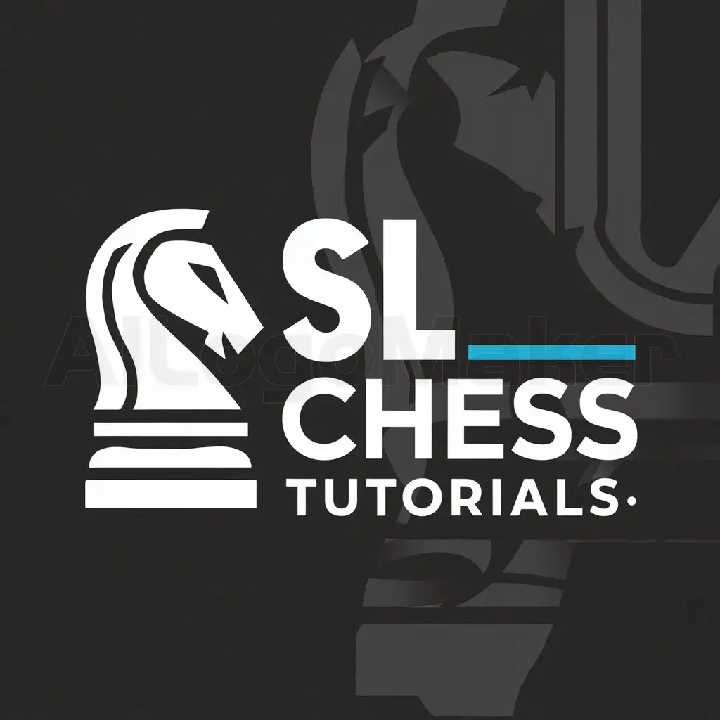 a logo design,with the text "SL Chess Tutorials", main symbol:Chess,Moderate,clear background