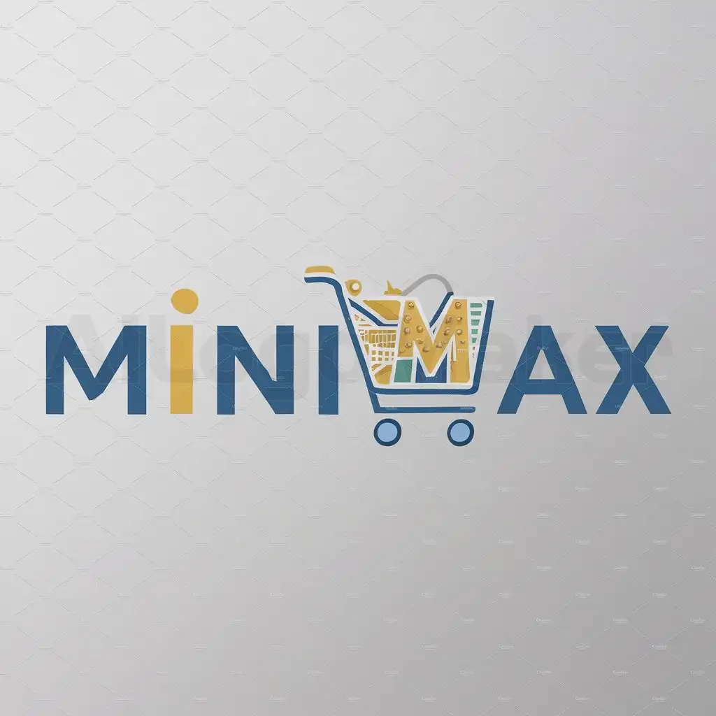 a logo design,with the text "MiniMax", main symbol:shopping cart,Moderate,clear background