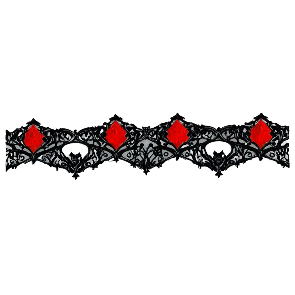 black and red gothic border