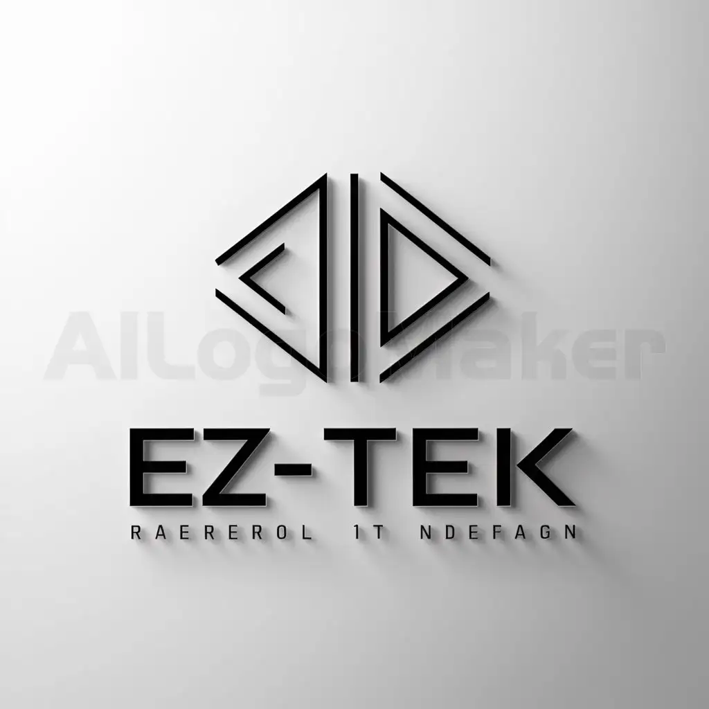a logo design,with the text "EZ-TEK", main symbol:something abstract related to tech,Minimalistic,be used in IT industry,clear background