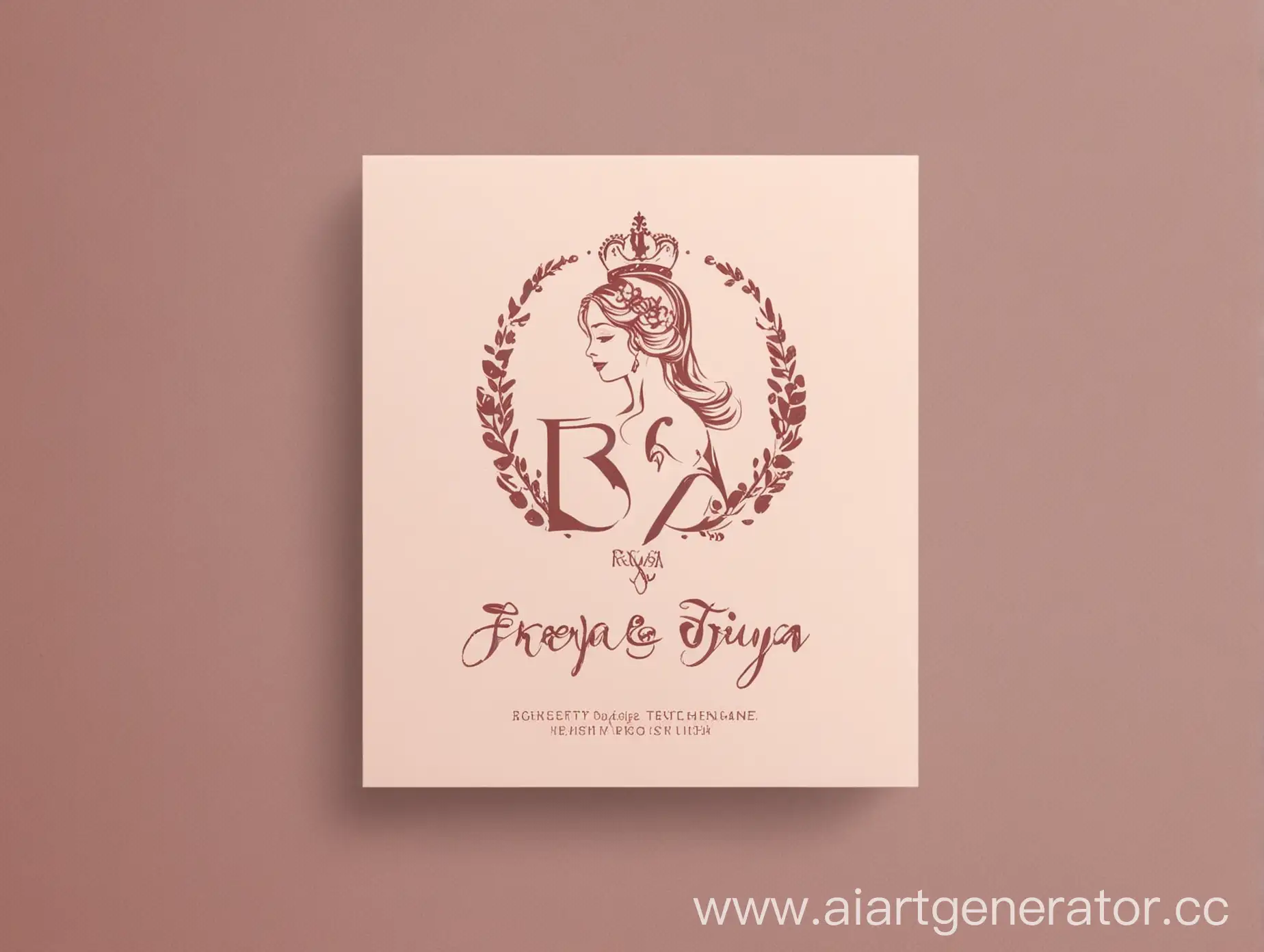 Изобрази простой логотип для салона красоты с название Freya для визитки, название Freya должно легко читаться