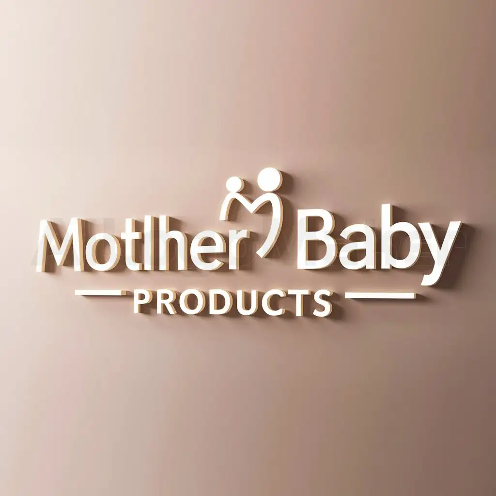 a logo design,with the text "mother-baby products", main symbol:mother-infant,Moderate,clear background