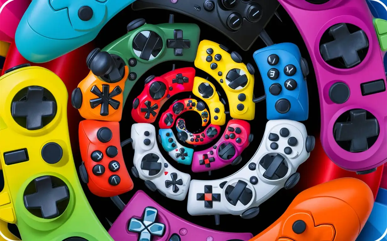all kind game controller in  joyfull colour