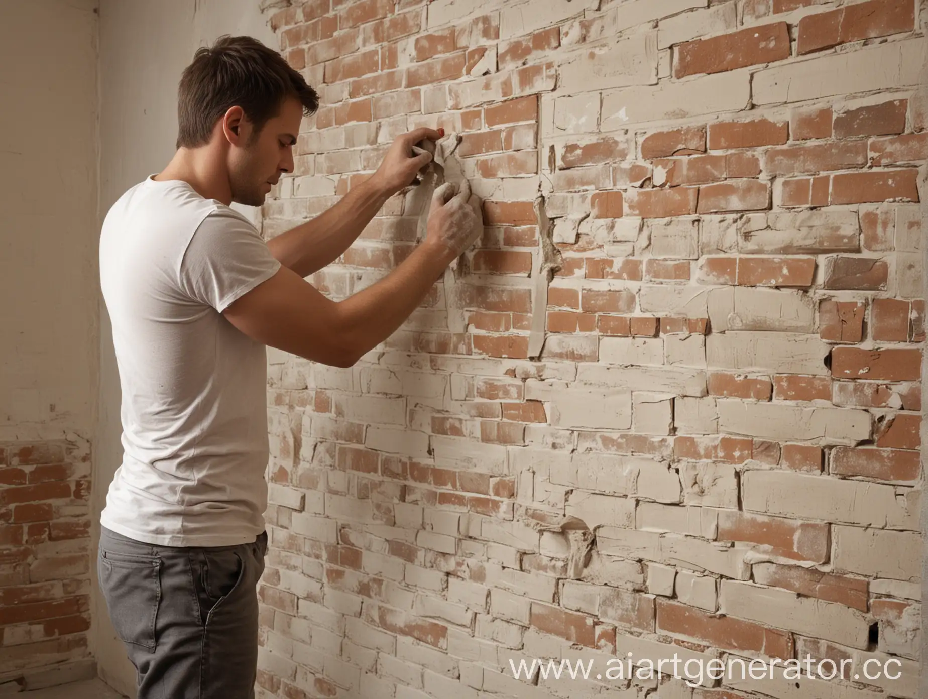 Man-Plastering-Brick-Wall-in-Interior-Room