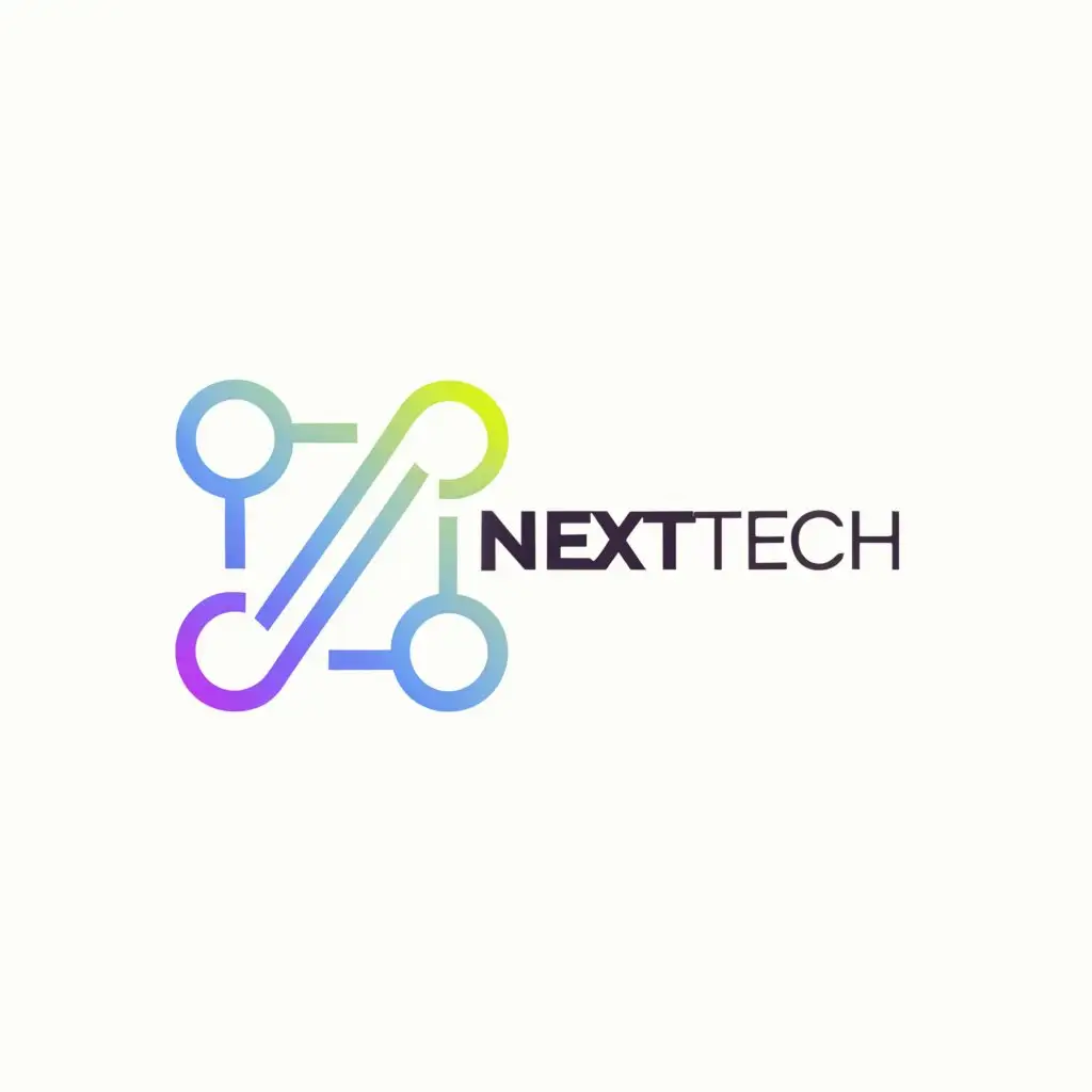 a logo design,with the text "Next Tech", main symbol:abstract shape,Minimalistic,be used in Technology industry,clear background