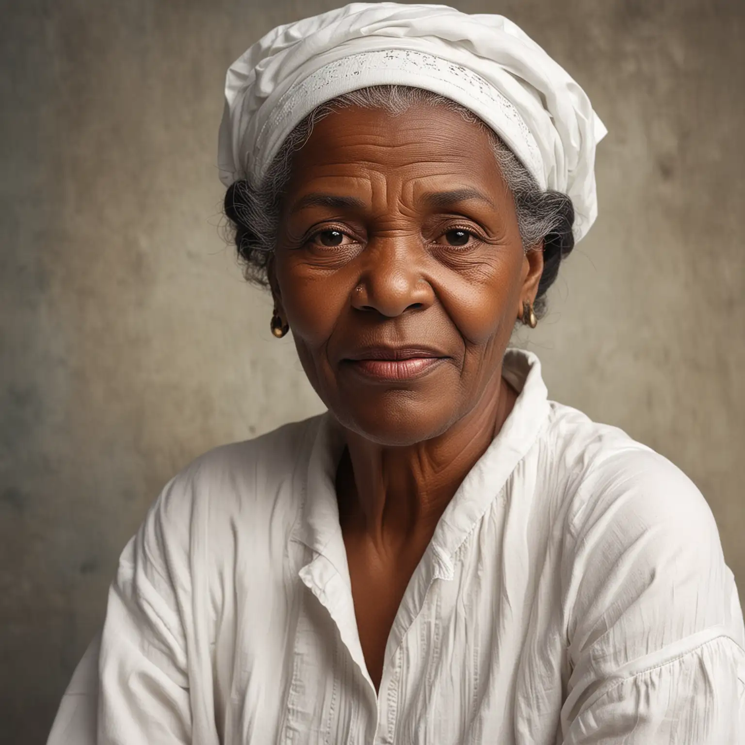 Elderly-African-American-Woman-in-Elegant-White-Attire