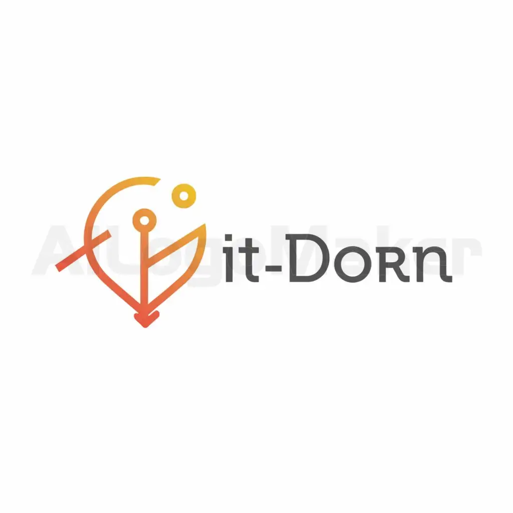 a logo design,with the text "IT-Dorn", main symbol:Light bulb,Minimalistic,be used in Technology industry,clear background