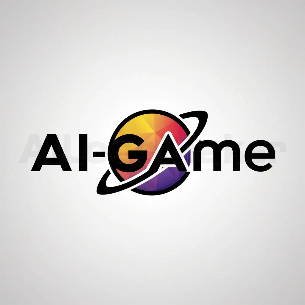 a logo design,with the text "AIGame", main symbol:planeta,Moderate,clear background