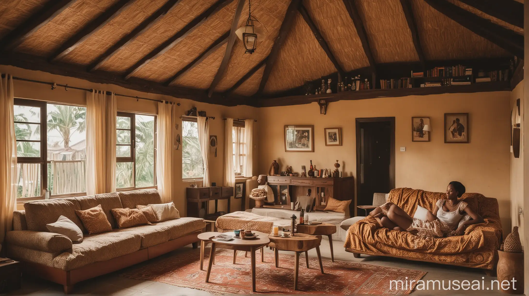 A bungalow of a Nigerian depicting singlehood, coziness and cultural diversity without being overloaded