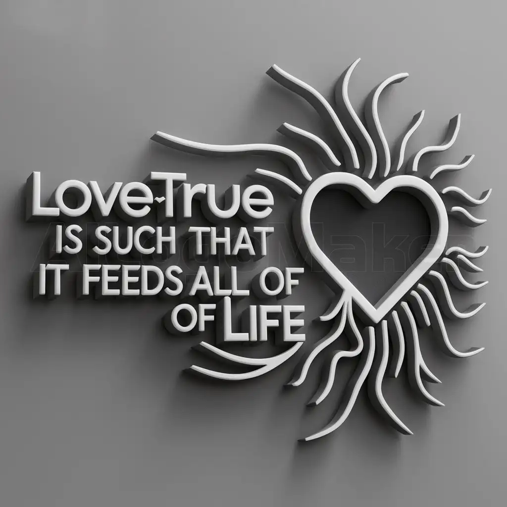 a logo design,with the text "Loventrue nis such that feeds all life", main symbol:Loventrue nis such that it feeds all of life,Moderate,clear background