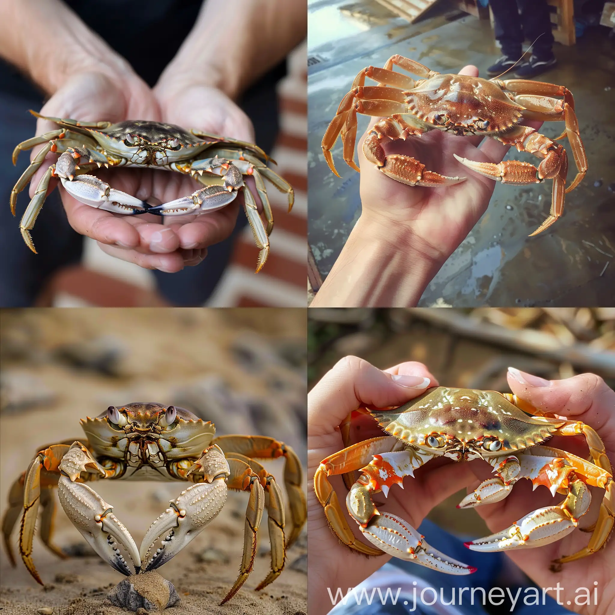 Courier-Delivering-Live-Crab-Vibrant-Scene-with-Express-Delivery