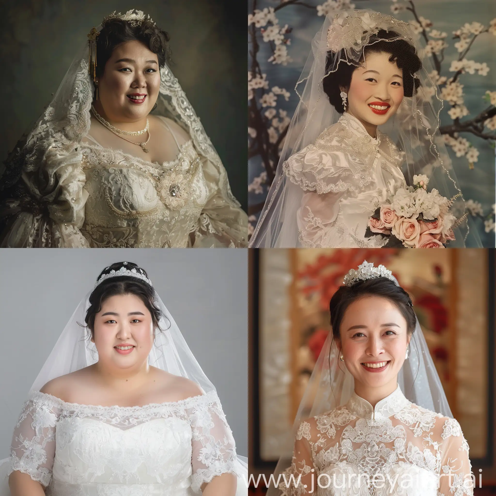 Joyful-PlusSize-Asian-Bride-in-Elegant-Wedding-Dress