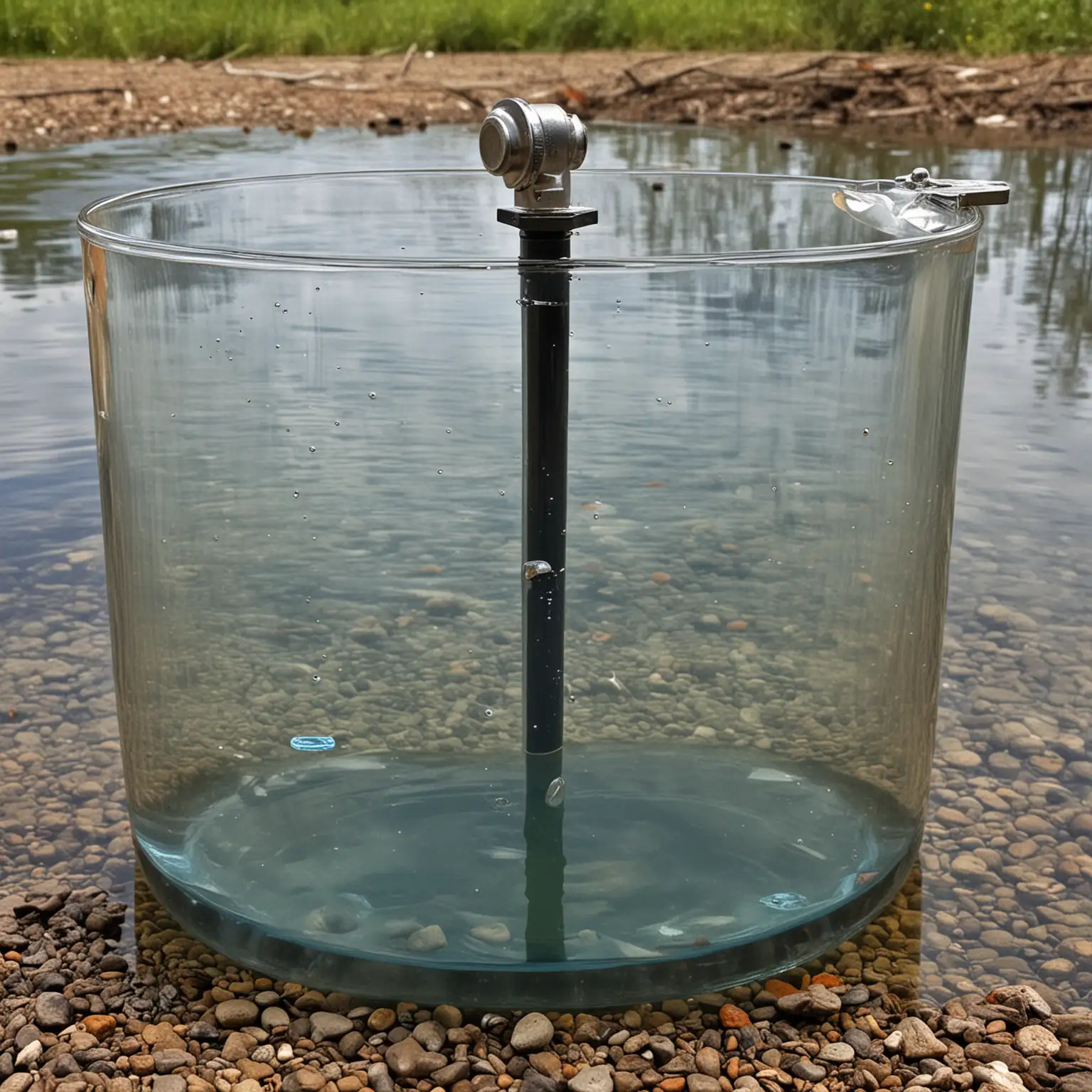 Display the relationship between water's buoyancy and gravity, the greater the flow rate of water, the greater the buoyancy, represent water flow rate