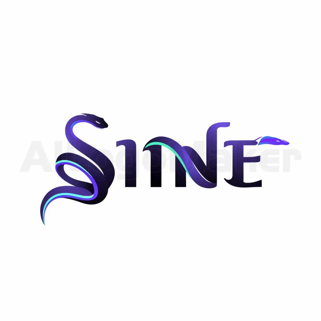 a logo design, with the text 'sinet', main symbol:snake, first letter:snake, Moderate, be used in Internet industry, clear background