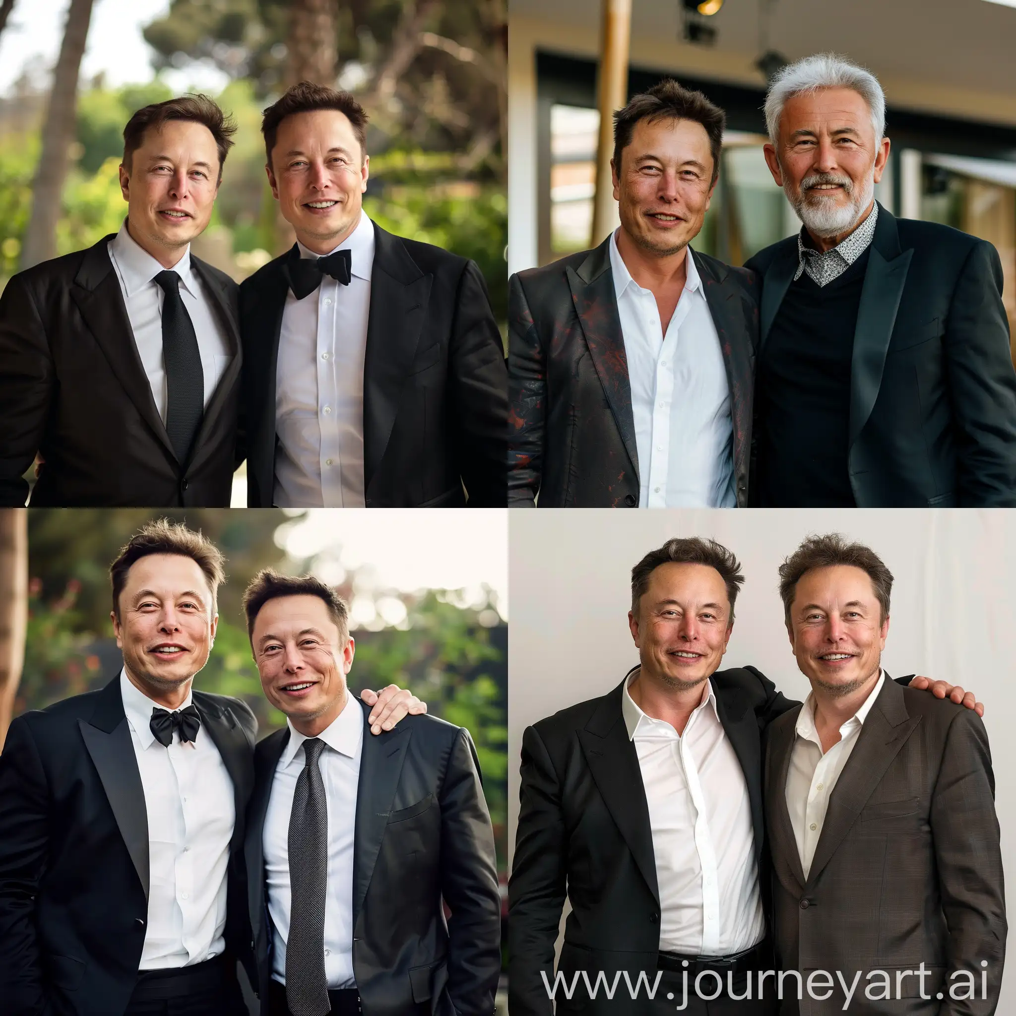 Elon mus and his father photo