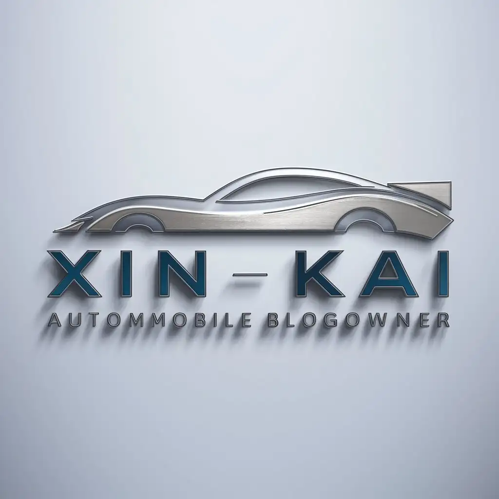 a logo design,with the text "xin kai  automobile blogowner", main symbol:car,Moderate,be used in Automotive industry,clear background